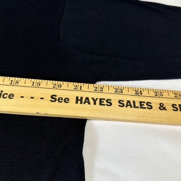 Harold Powell Collared Polo Sweater Large 100% Silk Black Pullover Short Sleeve - Picture 7 of 11